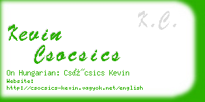 kevin csocsics business card